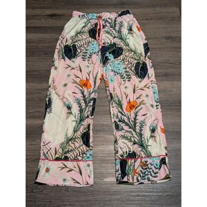 Anthropologie Kelly Louise Judd Botanical Flannel Pajama Pants XS Wide Leg